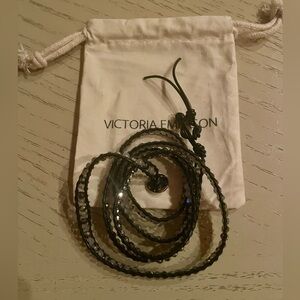 Victoria Emerson Shimmering Black Wrap Bracelet